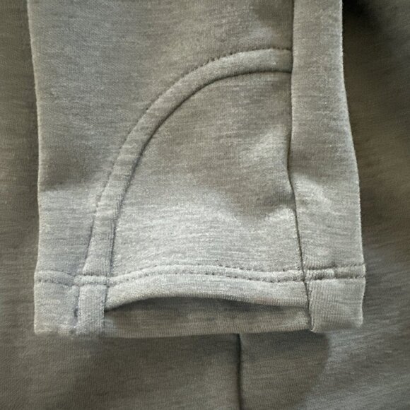 ATHLETA XS SoftTech CYA Jacket Asymmetric Full Zip High V Neck Gray Wool Coat - Picture 9 of 12
